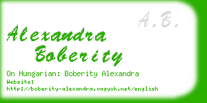 alexandra boberity business card
